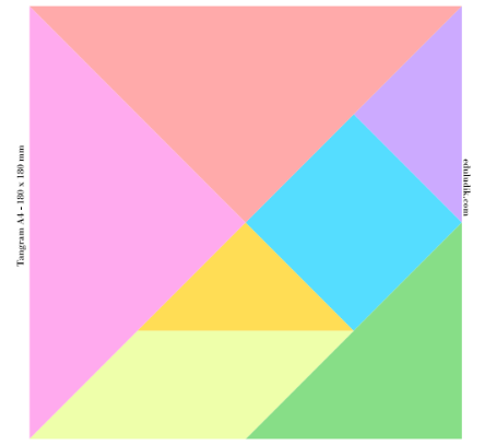 tangram a color sin borde